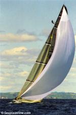 ID 4735 GBR CHALLENGE racing during the Louis Vuitton Americas Cup challenger series, Hauraki Gulf, Auckland, NZ.